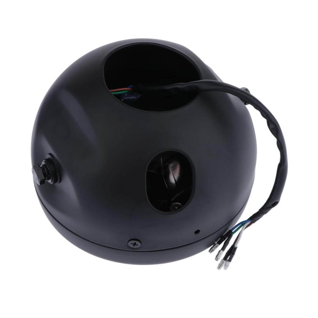 7 inch Universal Motorcycle LED Headlight Head Lamp W/ White Amber Aperture Day Running Light DRL For Chopper Cafe Racer Bobber - pazoma