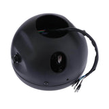 7 inch Universal Motorcycle LED Headlight Head Lamp W/ White Amber Aperture Day Running Light DRL For Chopper Cafe Racer Bobber - pazoma