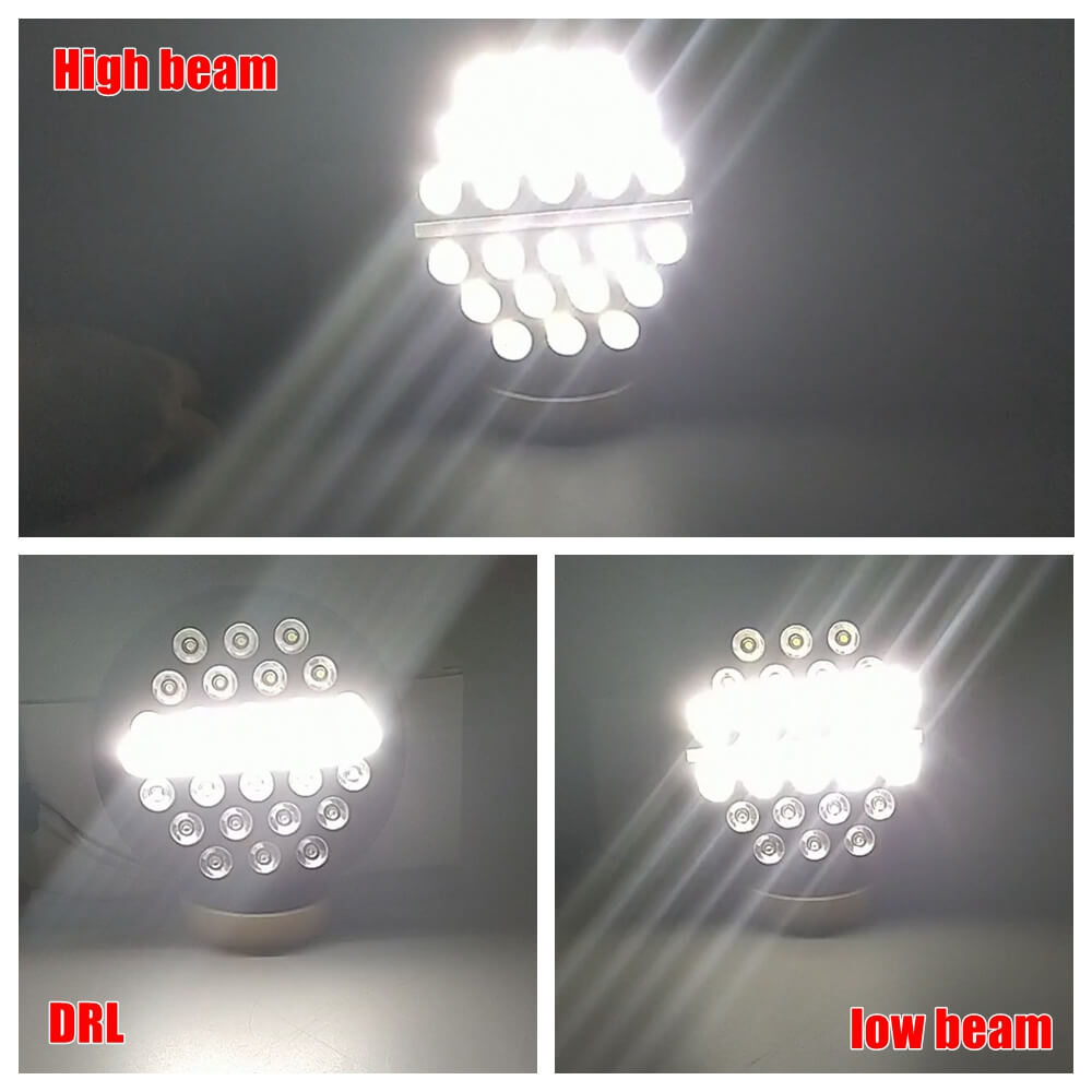 7" round SLIM LINE Multi LED Projection Headlight w/DRL For Harley Davidson Clubstyle FXRT FXRD FXRP FXR style Fairing - pazoma