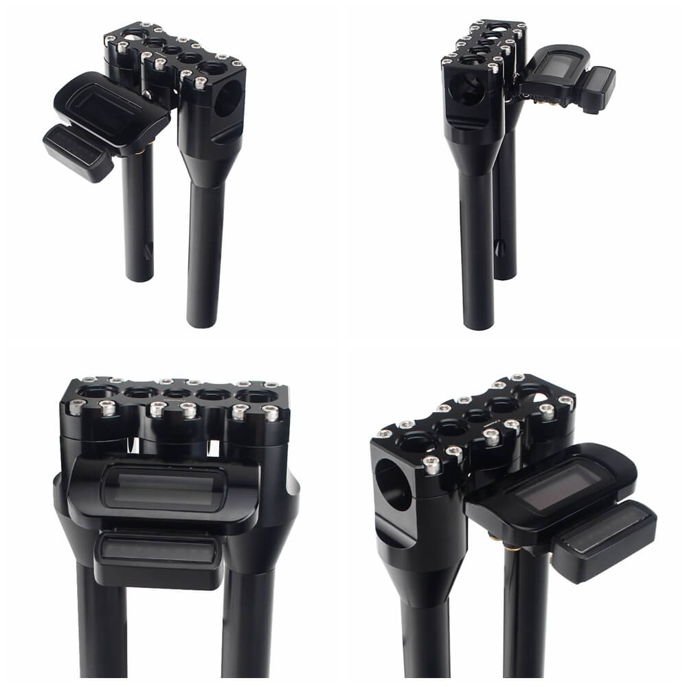 Adjustable T-Bar Digital Gauge Mount Housing Bracket For '18-Up Harley Softail Street Bob Breakout Standard FXBB FXBBS FXBR FXBRS FXST FXLRST - pazoma