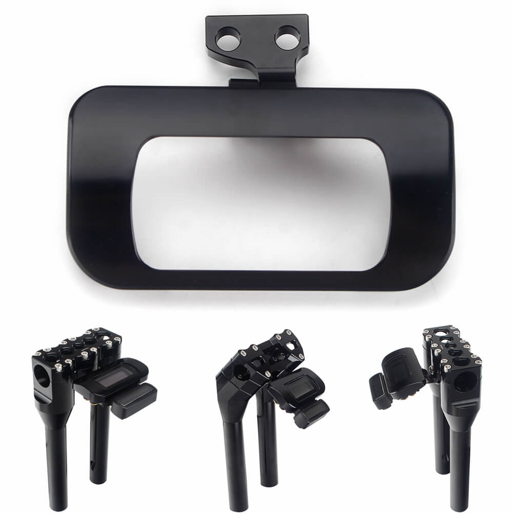 Adjustable T-Bar Digital Gauge Mount Housing Bracket For '18-Up Harley Softail Street Bob Breakout Standard FXBB FXBBS FXBR FXBRS FXST FXLRST - pazoma