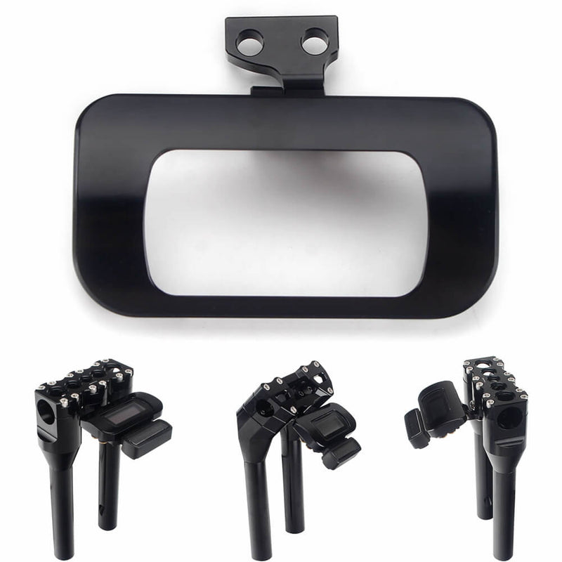 Adjustable T-Bar Digital Gauge Mount Housing Bracket For '18-Up Harley Softail Street Bob Breakout Standard FXBB FXBBS FXBR FXBRS FXST FXLRST - pazoma