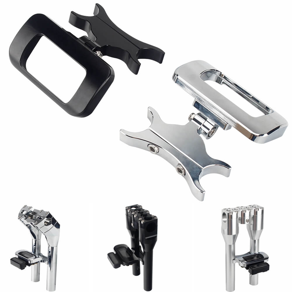 Adjustable T-Bar Moto Digital Gauge Mount Universal Bracket For Harley Softail Street Bob Breakout Standard FXBBS FXBRS FXST FXLRST 2018-2024 - pazoma