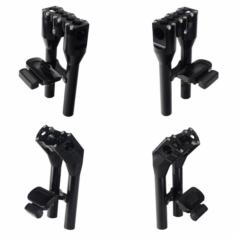 Adjustable T-Bar Moto Digital Gauge Mount Universal Bracket For Harley Softail Street Bob Breakout Standard FXBBS FXBRS FXST FXLRST 2018-2024 - pazoma