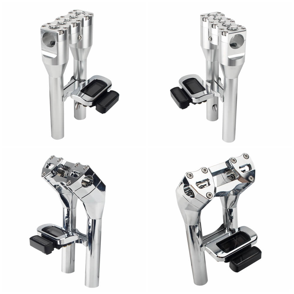 Adjustable T-Bar Moto Digital Gauge Mount Universal Bracket For Harley Softail Street Bob Breakout Standard FXBBS FXBRS FXST FXLRST 2018-2024 - pazoma