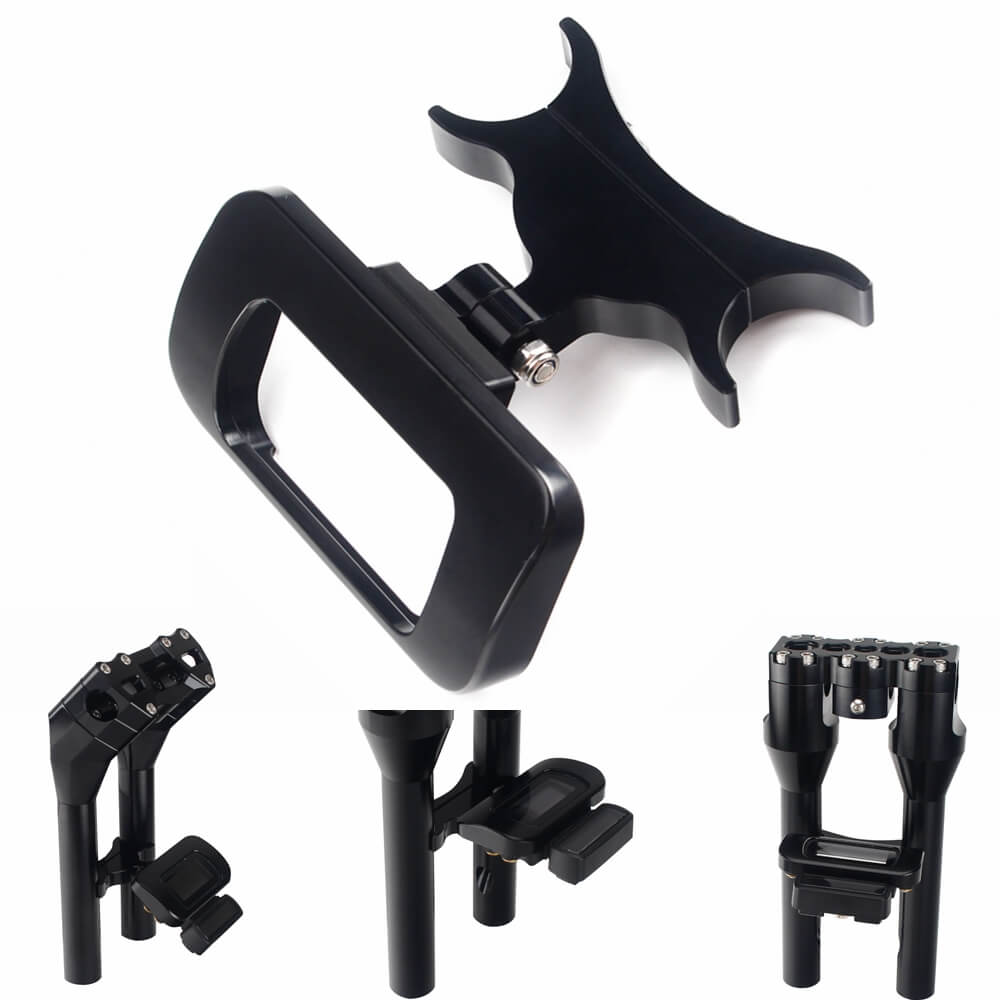 Adjustable T-Bar Moto Digital Gauge Mount Universal Bracket For Harley Softail Street Bob Breakout Standard FXBBS FXBRS FXST FXLRST 2018-2024 - pazoma
