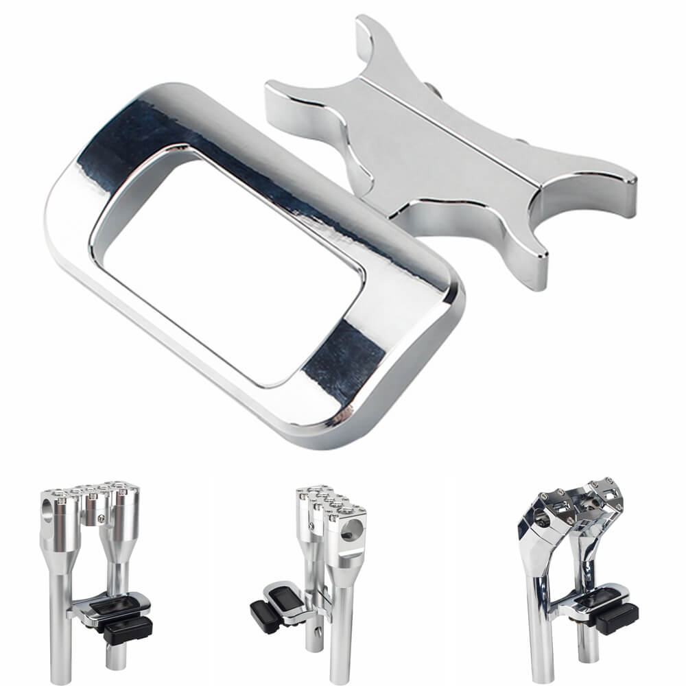 Adjustable T-Bar Moto Digital Gauge Mount Universal Bracket For Harley Softail Street Bob Breakout Standard FXBBS FXBRS FXST FXLRST 2018-2024 - pazoma