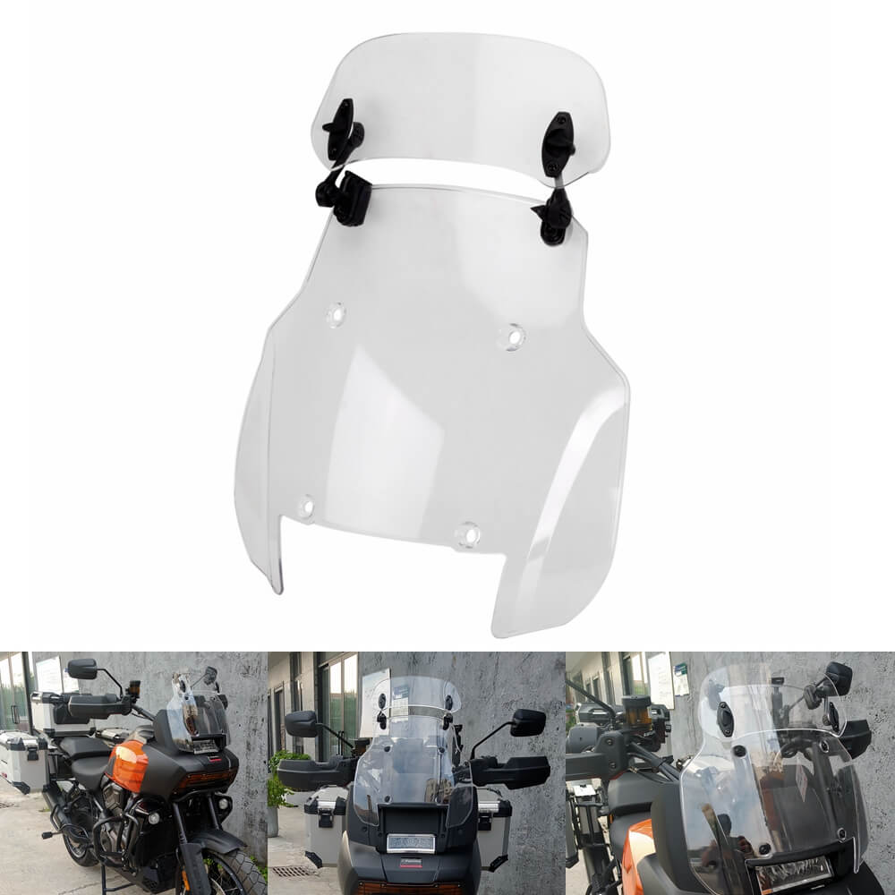 Adventure 11" Windshield Windscreen W/ Extension Spoiler Wind Deflector For Harley Pan America 1250 Special RA1250S RA1250 RA1250SE 2021- - pazoma