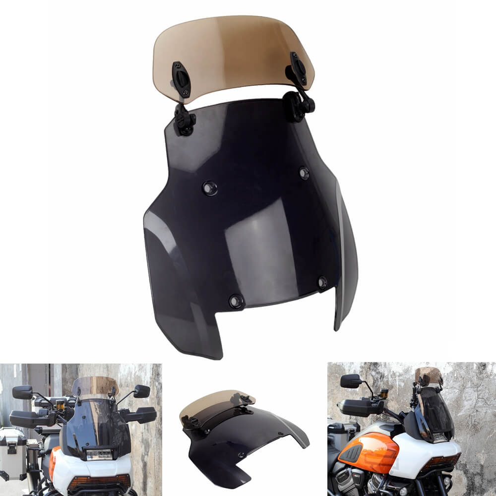 Harley Pan America CVO 1250 Special RA1250S RA1250 SE Adventure 11" Windshield Windscreen W/ Adjustable Extension Spoiler Wind Deflector - pazoma