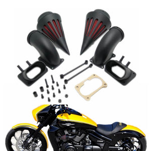 Motorcycle Spike Intake Air Cleaner Intake Filter Kits For Suzuki Boulevard M109 M109R VZR1800 Black Chrome - pazoma