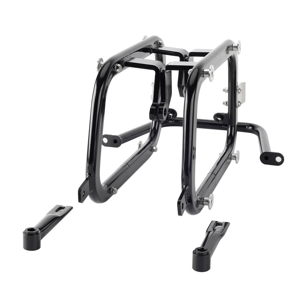 Pan America Style's Aluminum Side Top Cases Rear Luggage Tail Box W/Mount Bracket To Harley Street Bob FXBB Standard FXST 18-24 - pazoma