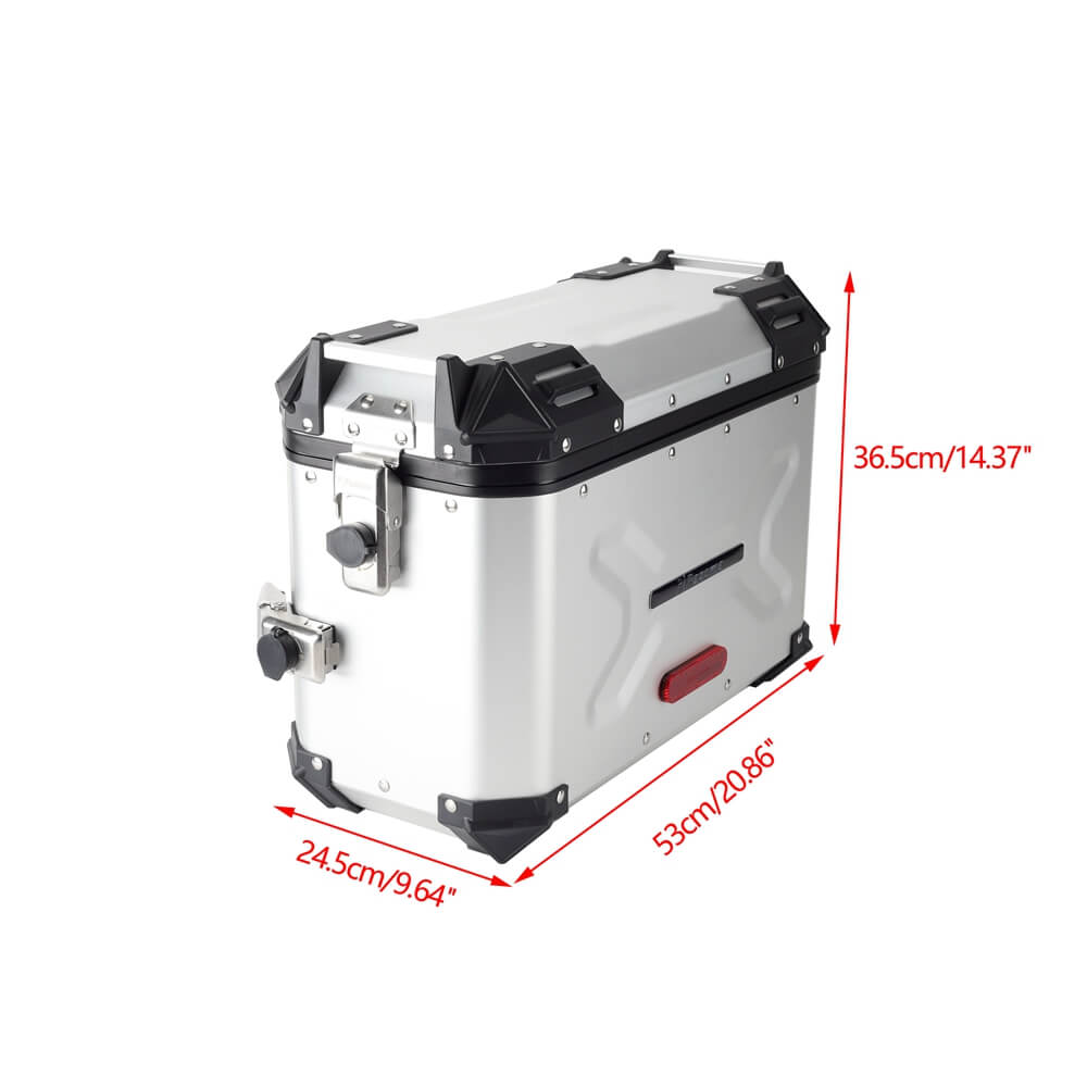 Pan America Style's Aluminum Side Top Cases Rear Luggage Tail Box W/Mount Bracket To Harley Street Bob FXBB Standard FXST 18-24 - pazoma