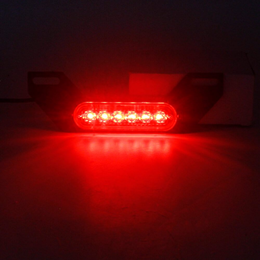 Motorcycle B6 License Plate Auxiliary LED Taillight Burst Flash Brake light - pazoma