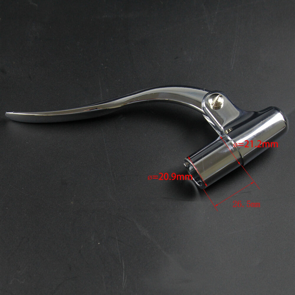 Custom Chopper Bobber Cafe Racer Old School Bar End Control Lever Inverted Brake Clutch Levers for 1" handlebars Chrome Made Out of Forged Brass - pazoma