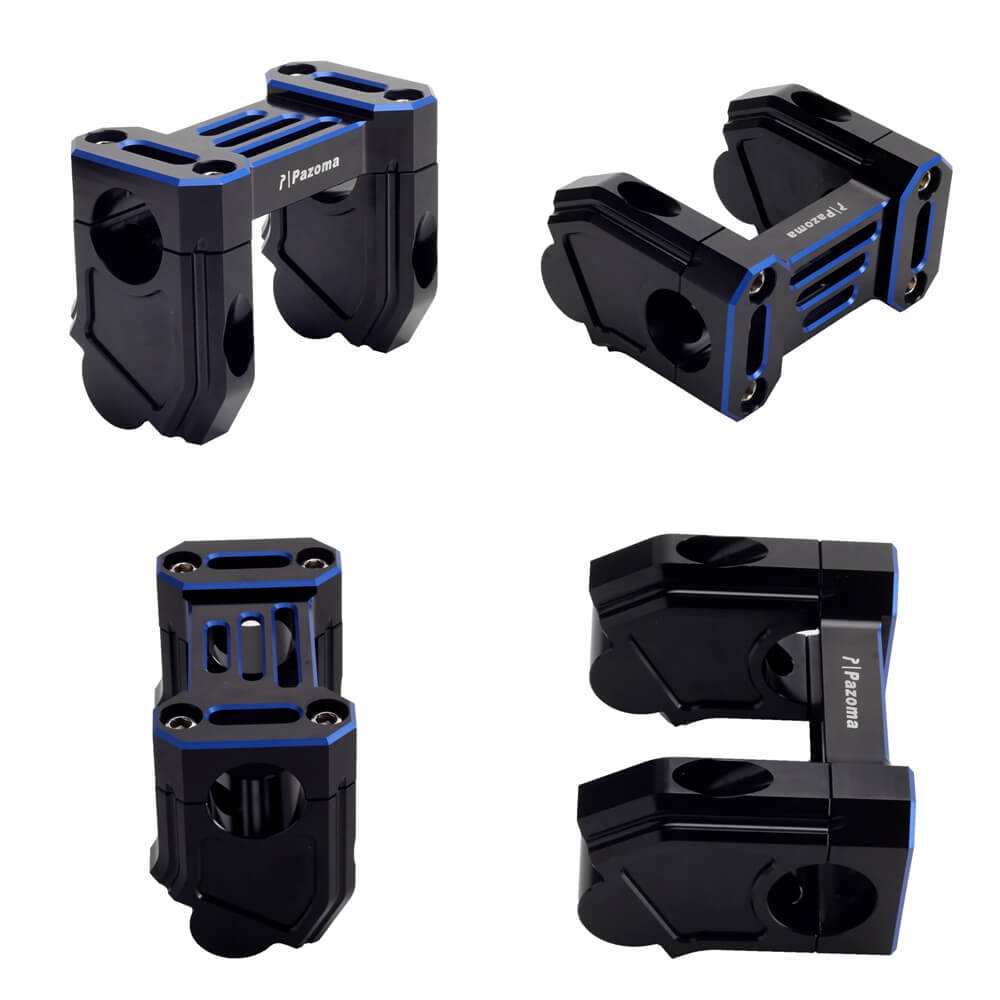 Harley Pan America 1250 ST Special CVO RA1250S Pull Back Handlebar Risers Offset Backward Adapters Back Move Mount w/Top Clamp Cover - pazoma