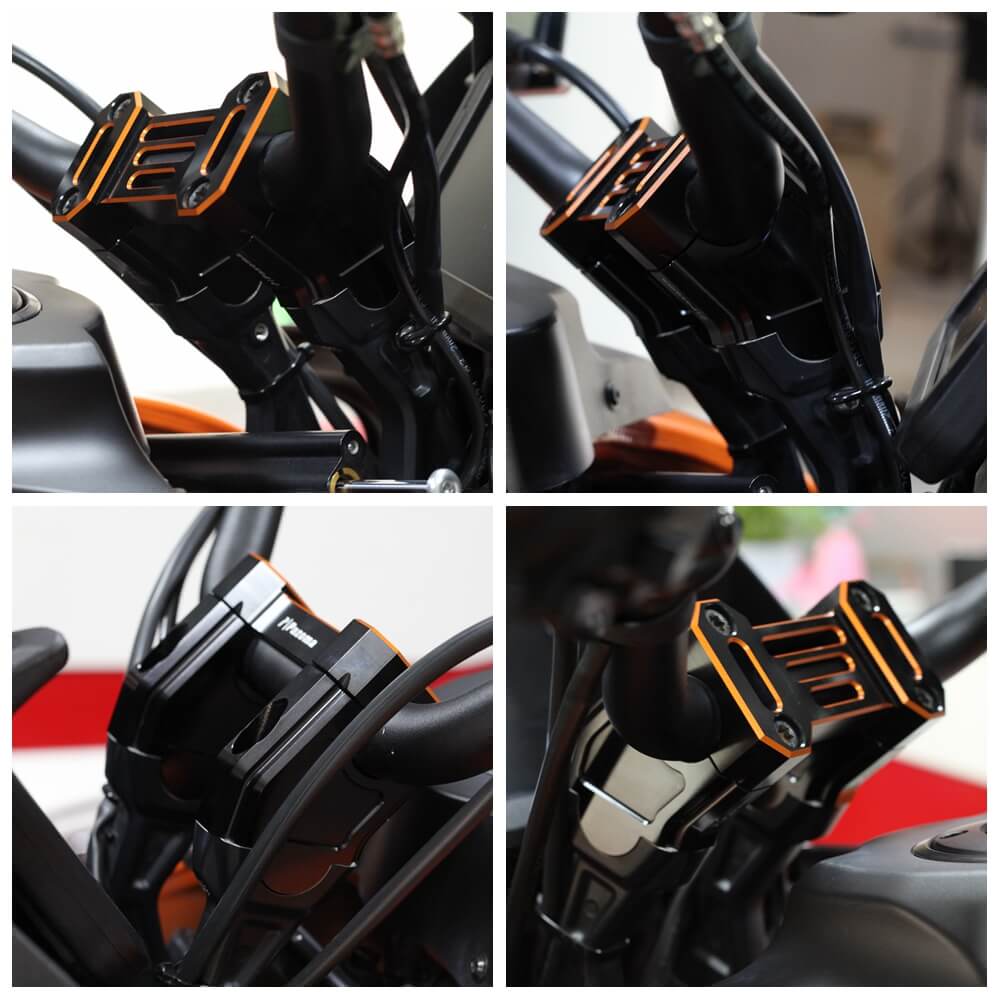 Back Move Mount Handlebar Risers Pull Back Riser W/ Top Clamp Cover Kit For Harley Pan America 1250 ST Special CVO RA1250S SE 2021-2025 - pazoma