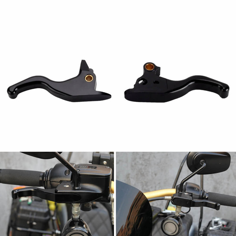 CNC Shorty Hand Control Lever Kit Brake Clutch Levers For Harley Softail Low Rider S Sport Glide Standard Street Bob 15-2024 - pazoma