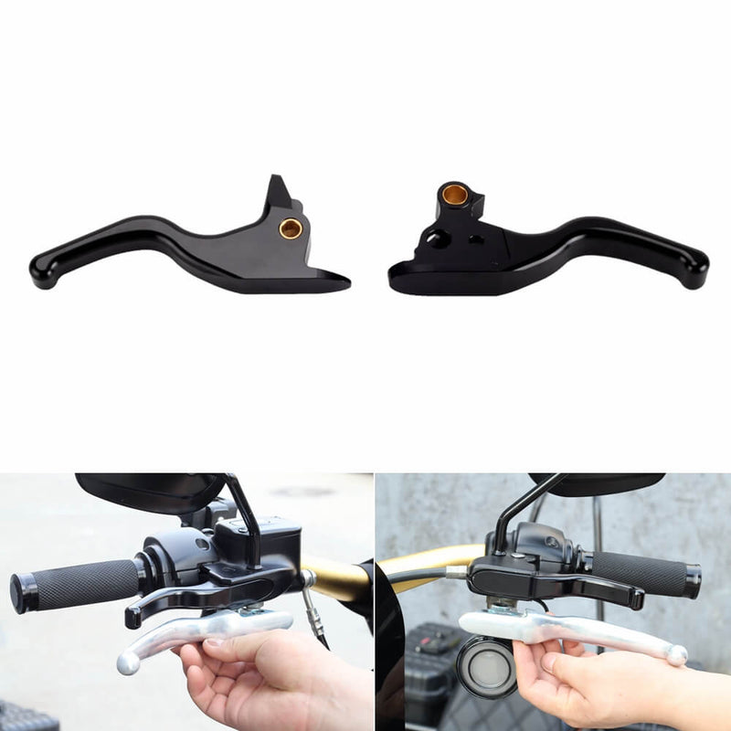 CNC Shorty Hand Control Lever Kit Brake Clutch Levers For Harley Softail Low Rider S Sport Glide Standard Street Bob 15-2024 - pazoma