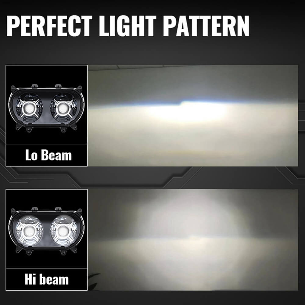 LED Headlight Dual HI/LO Beam Projector Head Lamp w/ DRL For Harley Road Glide Ultra Special Limited ST CVO FLTRU FLTRX FLTRXS FLTRXSE FLTRK - pazoma
