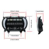 LED Headlight Projector Headlamp With Turn Signal & Daylight Running Light DRL For Harley Road Glide ST CVO FLTR FLTRX FLTRU FLTRT 2015-2024 - pazoma