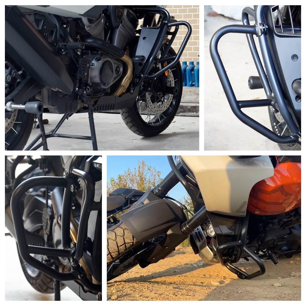 Harley Pan America 1250 ST Special RA1250 S SE CVO Extension Brush Bumper Engine Guard Highway Crash Bar Stunt Cage Protector Protection 21-25 - pazoma