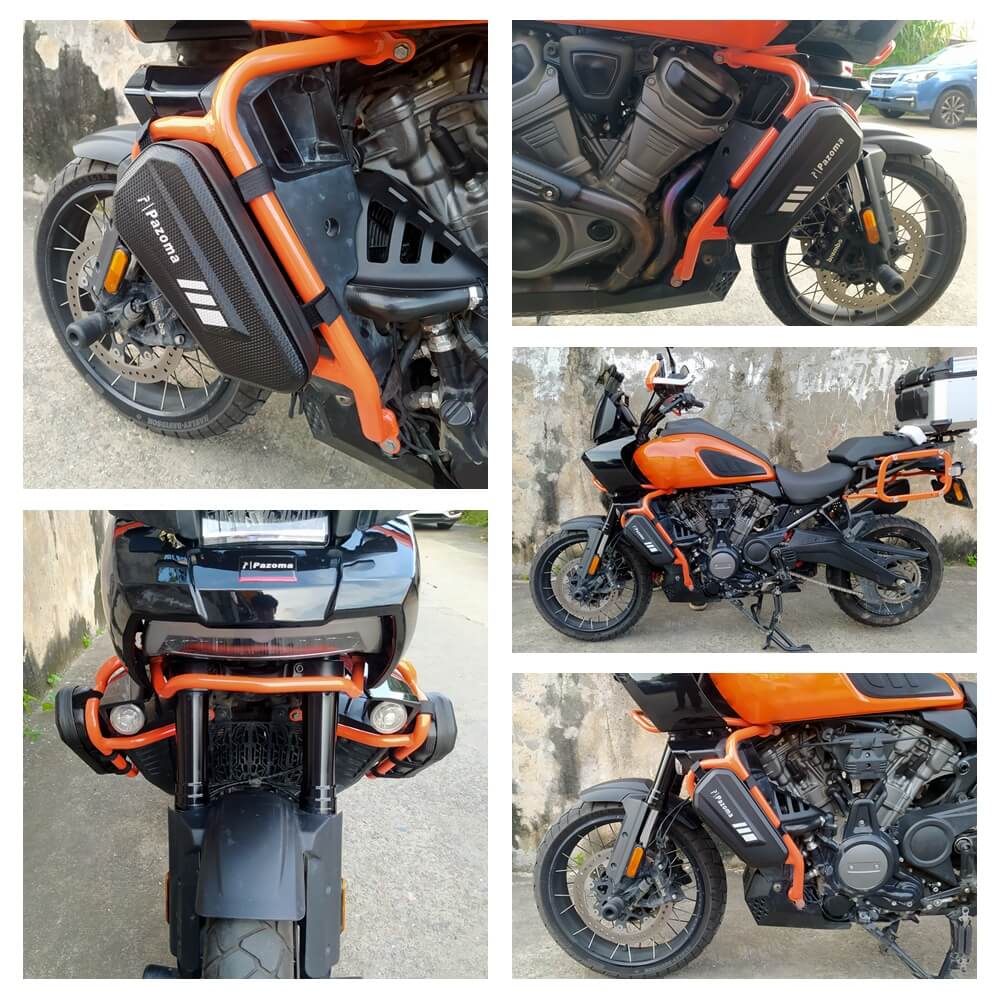 Side Bag Brush Bumper Engine Guard Crash Bar Frame Storage Tool Package For Harley Pan America 1250 CVO Special RA1250SE RA1250S RA1250 2021-2025 - pazoma