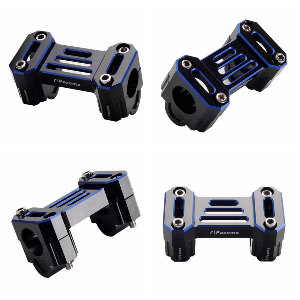 CNC Aluminum Handlebar Riser Extension 1'' W/ Top Clamp Cover Kit For Harley Pan America 1250 ST Special RA1250S CVO RA1250SE 2021- - pazoma