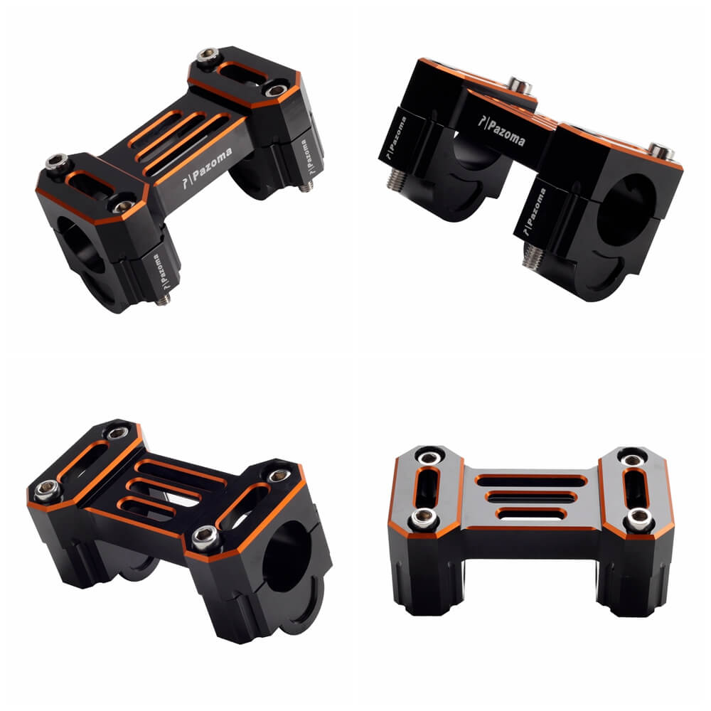 CNC Aluminum Handlebar Riser Extension 1'' W/ Top Clamp Cover Kit For Harley Pan America 1250 ST Special RA1250S CVO RA1250SE 2021- - pazoma