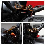 CNC Aluminum Handlebar Riser Extension 1'' W/ Top Clamp Cover Kit For Harley Pan America 1250 ST Special RA1250S CVO RA1250SE 2021- - pazoma