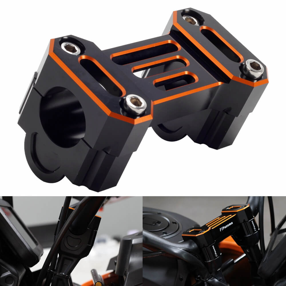 CNC Aluminum Handlebar Riser Extension 1'' W/ Top Clamp Cover Kit For Harley Pan America 1250 ST Special RA1250S CVO RA1250SE 2021- - pazoma