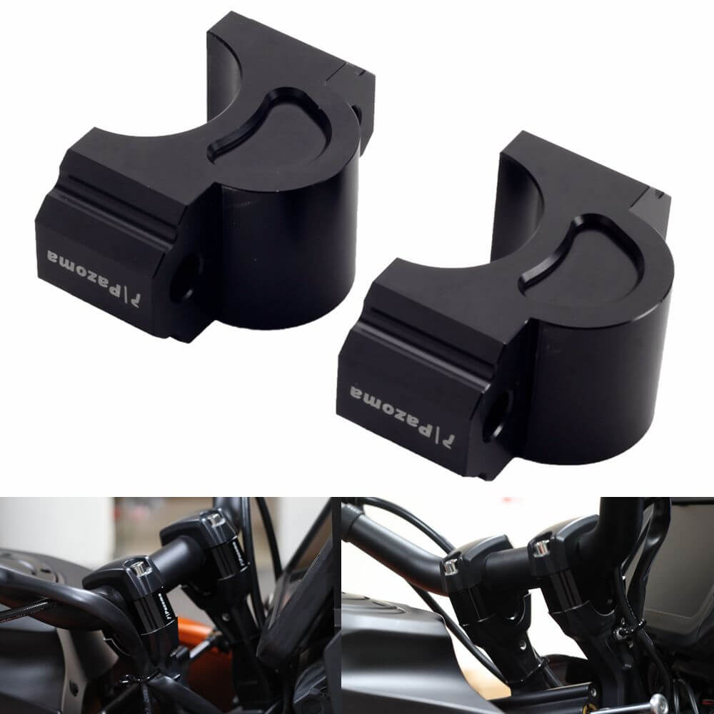 Harley Davidson Pan America 1250 ST Special CVO RA1250SE RA1250S RA1250 Handlebar Risers 25mm Extension CNC Aluminum 6061-T6 2021-2025 - pazoma