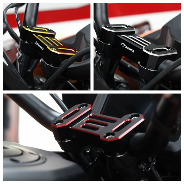 CNC Aluminum Handlebar Riser Top Clamp Cover Support For Harley Davidson Pan America 1250 ST Special CVO RA1250SE RA1250S 2021-2025 - pazoma