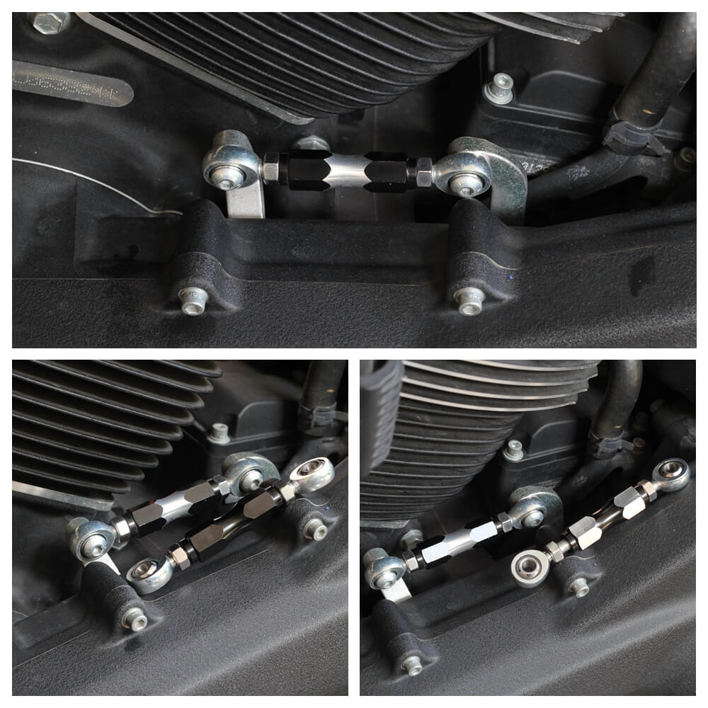 CNC Adjustable Shift Linkages For Harley FXR Dyna M8 Softail Low Rider ST S Street Bob Standard with Mid Controls - pazoma