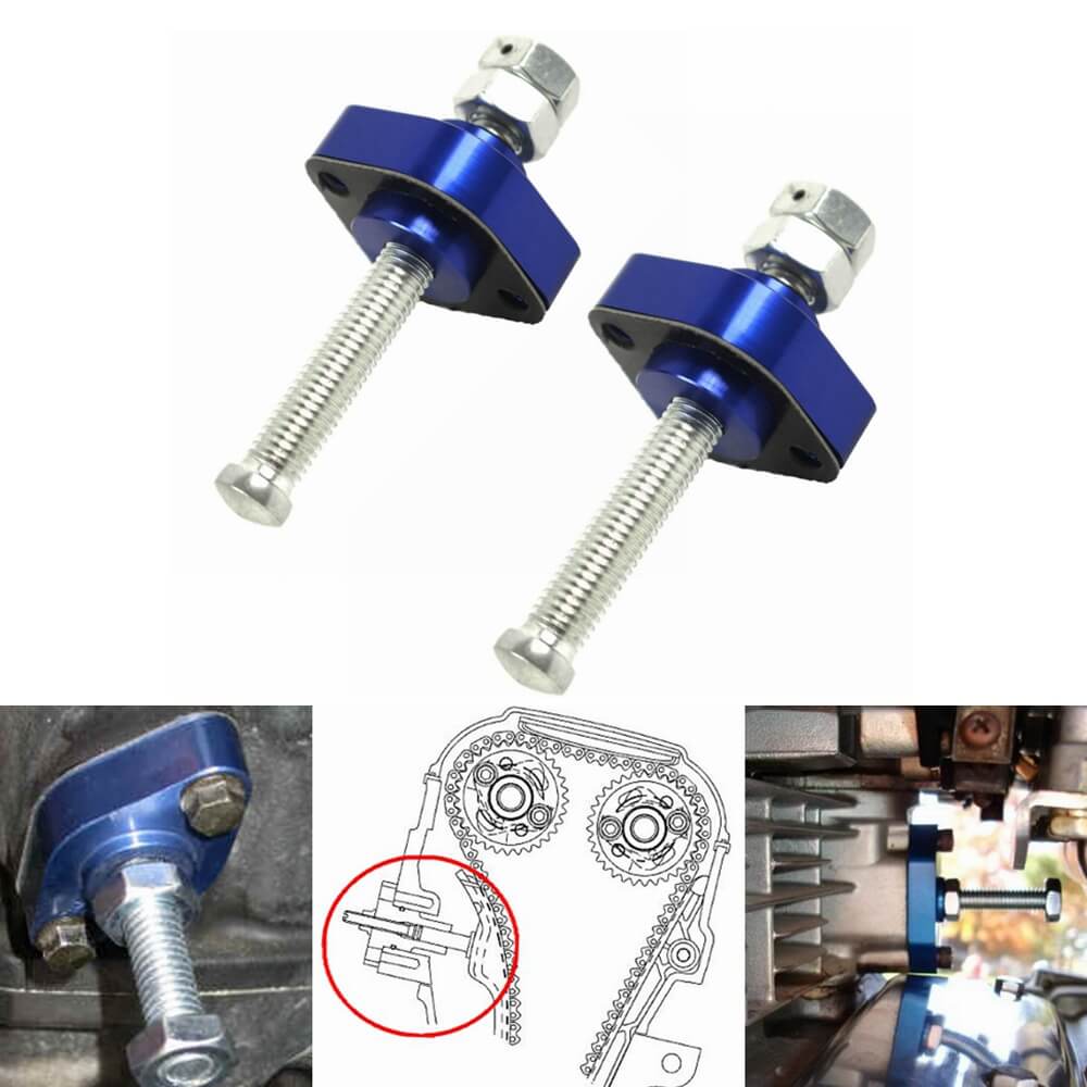 2002-2008 HONDA VFR800 Adjustable Manual Cam Timing Chain Tensioner RED BLUE BLACK 2 PIECE - pazoma