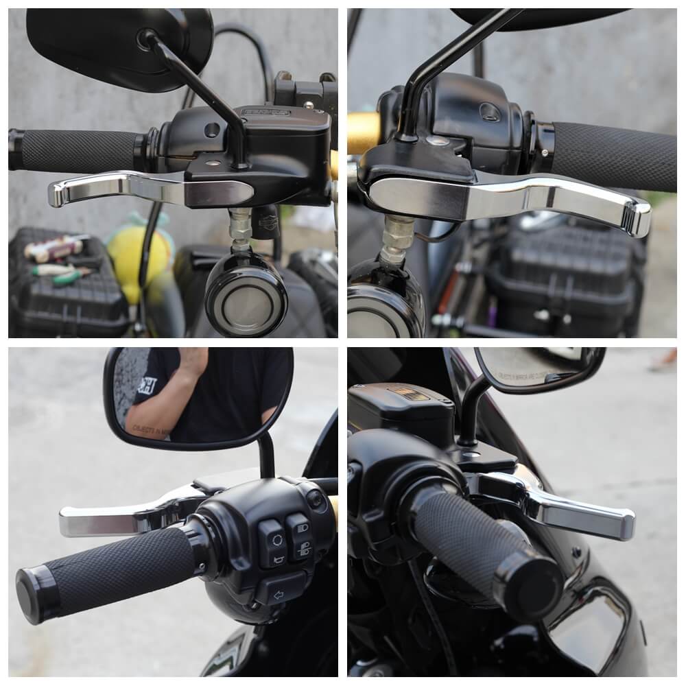 CNC Shorty Hand Control Lever Kit Brake Clutch Levers For Harley Softail Low Rider S Sport Glide Standard Street Bob 15-2024 - pazoma