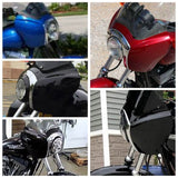 T-Sport Headlight Fairing Bezels Trim Cover For Harley Dyna FXDXT FXDWG FXR Dyna Street Bob CBC Cali TSport Front Fairing Club Style - pazoma