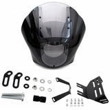 Harley Softail Low Rider S FXLRS M8 Headlight Quarter Fairing Windshield w/ Headlight Relocation Block Mounting kit 2020-2025 - pazoma