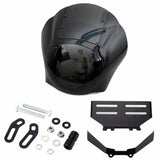 Harley Softail Low Rider S FXLRS M8 Headlight Quarter Fairing Windshield w/ Headlight Relocation Block Mounting kit 2020-2025 - pazoma