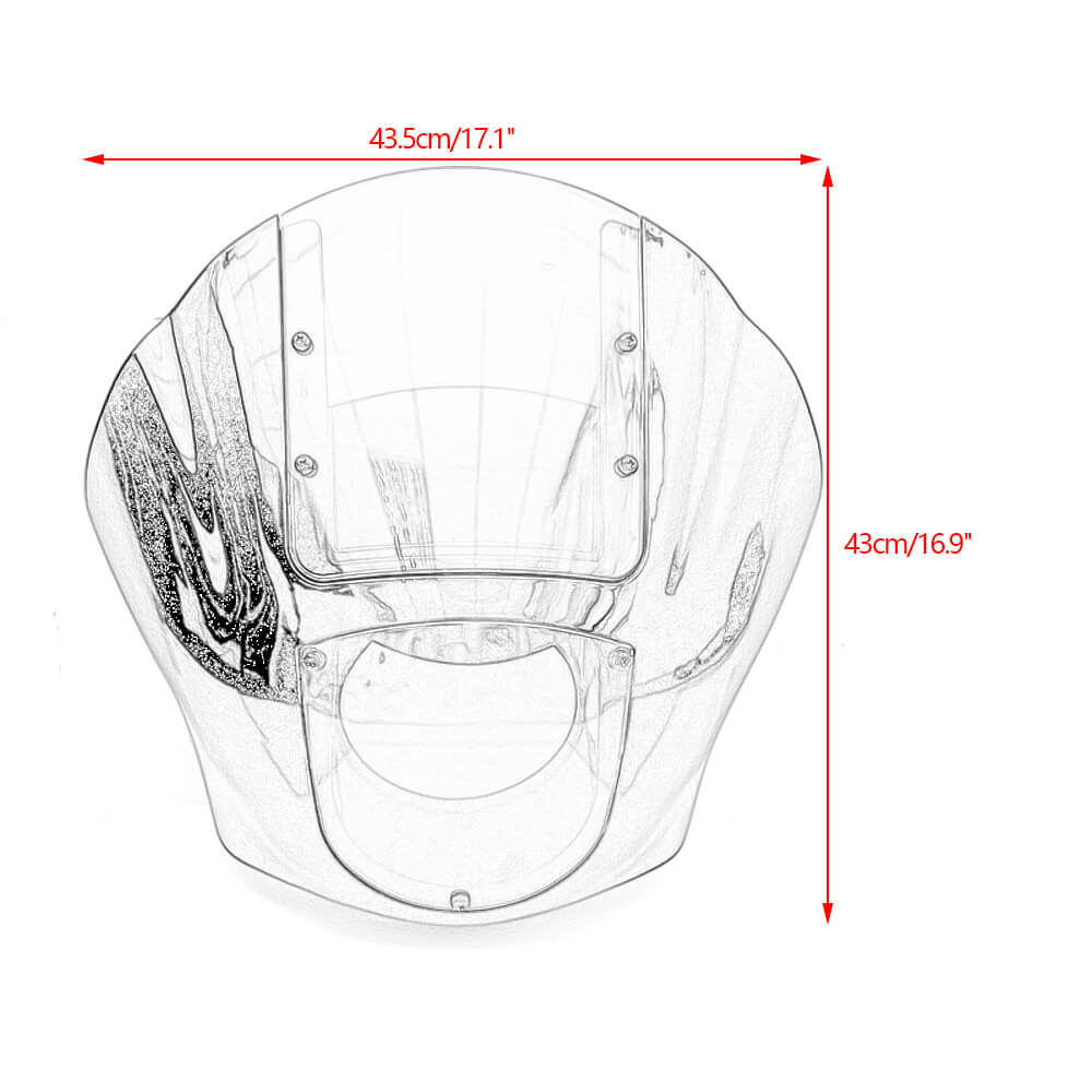 Harley Softail M8 Low Rider S FXLRS Quarter Fairing Windshield w/ LED Headlight Headlamp Relocation Block Mounting kit 2020-2025 - pazoma
