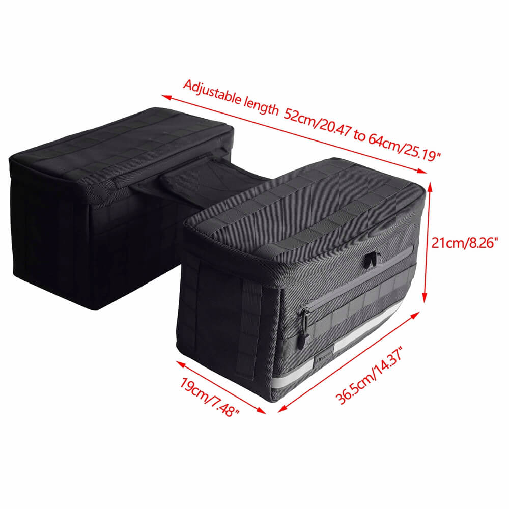 Club Style Escape Saddlebags Saddle Luggage Storage Bag w/Waterproof covers reflective strips For Harley Softail Dyna Super Glide Sportster FXR FXLRS - pazoma