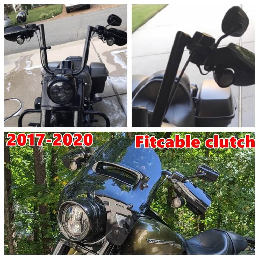 Club Style HD PC Handguards Hand Guard Black Polycarbonate w/Cutouts For Harley-Davidson Road King Special FLHRXS 2017-2024 - pazoma