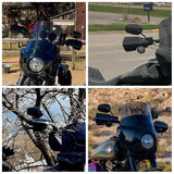 Club Style Handguards Hand Guard Black For Harley Dyna Fat Bob FXDF Switchback FLD Wide Glide FXDWG Low Rider S FXDLS Road King Custom FLHRS 06-2017 - pazoma