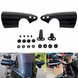 Club Style Handguards Hand Guard w/Cutouts For Harley Softail Low Profile Turnsignals Fat Bob Low Rider S Slim Sport Glide Breakout Fat Boy 2018-2024 - pazoma