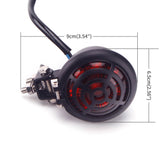 Custom Motorcycle Streetfighter LED Bates Style Rear Stop Tail Light Black Red Lens For Harley Davidson Street Fighter - pazoma