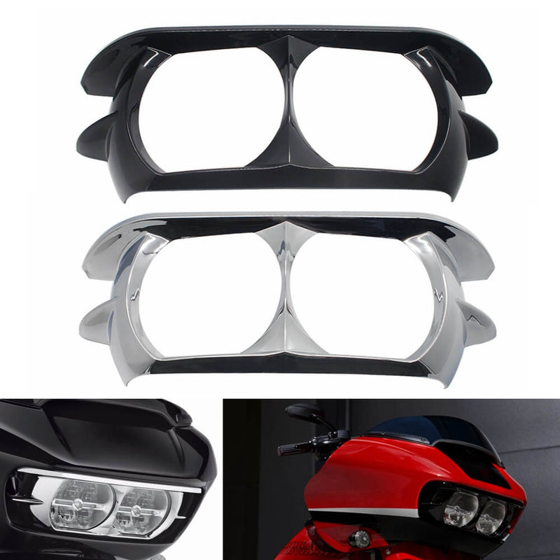 Harley Road Glide ST Headlamp Trim Headlight ABS Fairing Bezel Scowl Cover Limited FLTRK FLTRX Special FLTRXS CVO FLTRXSE 2015-2024 - pazoma