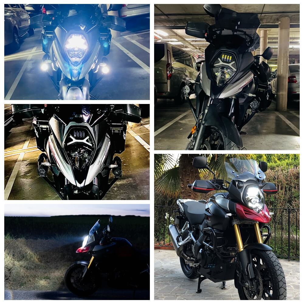 SUZUKI DL 650 A/X V-Strom L7-M1 DL 1000 A/X V-Strom L4-L9 LED Projector Headlight Headlamp Kit With LED Daylight Running Light DRL - pazoma
