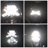 LED Headlight Head Lamp w/ Halo DRL High Low Beam for SUZUKI V-Strom 650 / 1000 DL1000 DL650 2014-2021 E-MARK Approved - pazoma