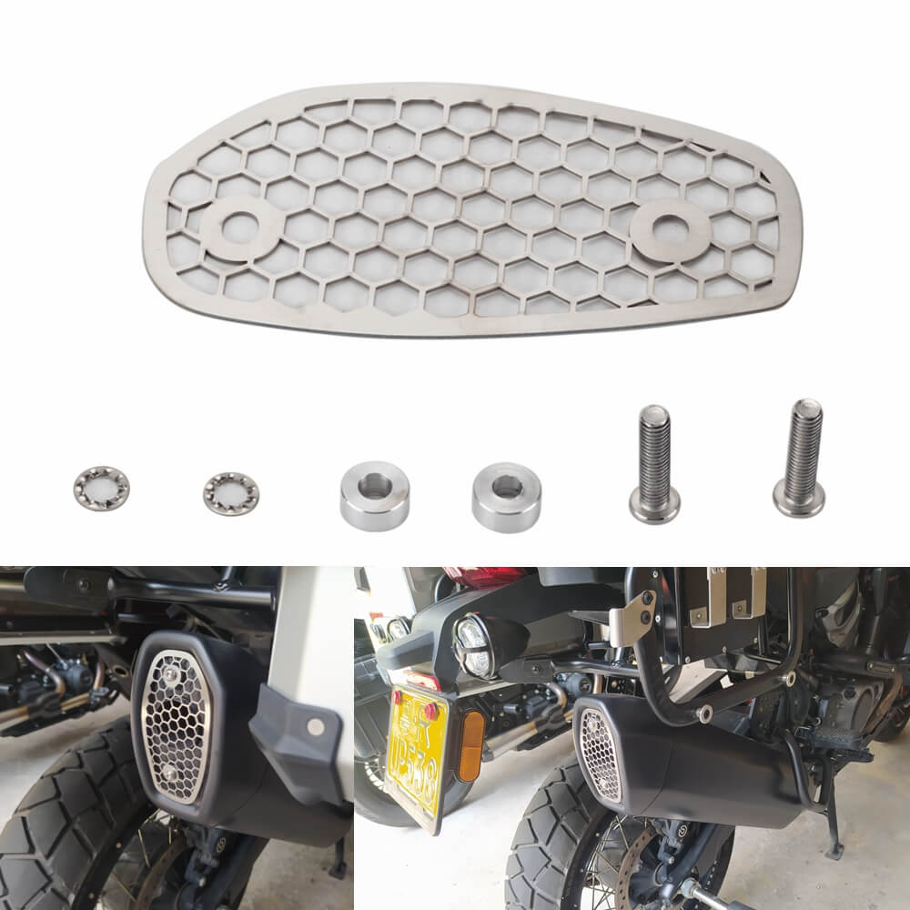 Harley Pan America 1250 ST CVO Special RA1250SE RA1250S Exhaust Muffler Tailpipe End Cap Guard Grill Protective Cover Mesh Outlet Covering Screens - pazoma