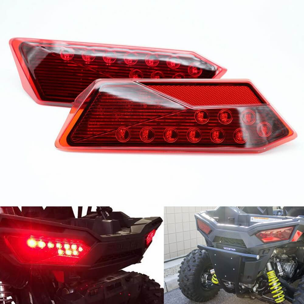 2Pcs LED Tail Light Rear Driving Lamp Taillight Replacement for Polaris RZR 1000 XP/Turbo 900 S RZR 4 Premium 2014-2025 Right Left - pazoma