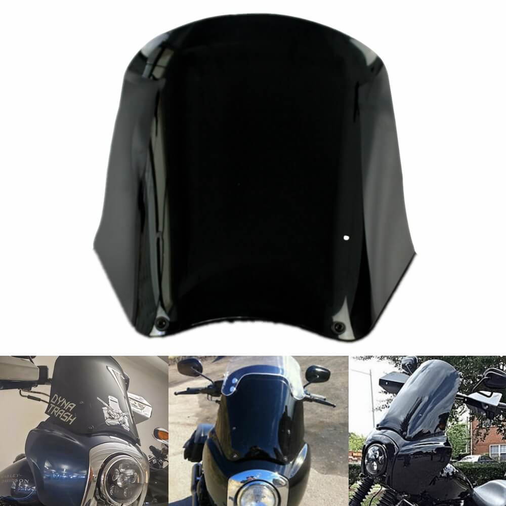 FXDXT Dyna Super Glide 15 inch T-Sport Headlight fairings Replacement Recurve Windshield Kit for Harley Street Bob FXR FXBB - pazoma